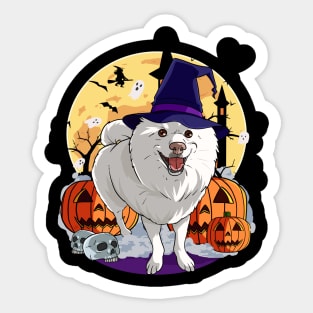 American Eskimo Dog Halloween Pumpkin Sticker